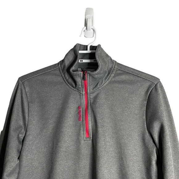 Reebok Girl's Gray 1/2 Zip Performance Wear Sweatshirt - Picture 2 of 7